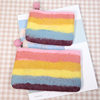 ins style wool felt macaron rainbow coin purse card holder semicircle coin bag cute storage bag clutch