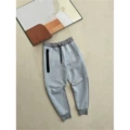 Gray and blue sweatpants