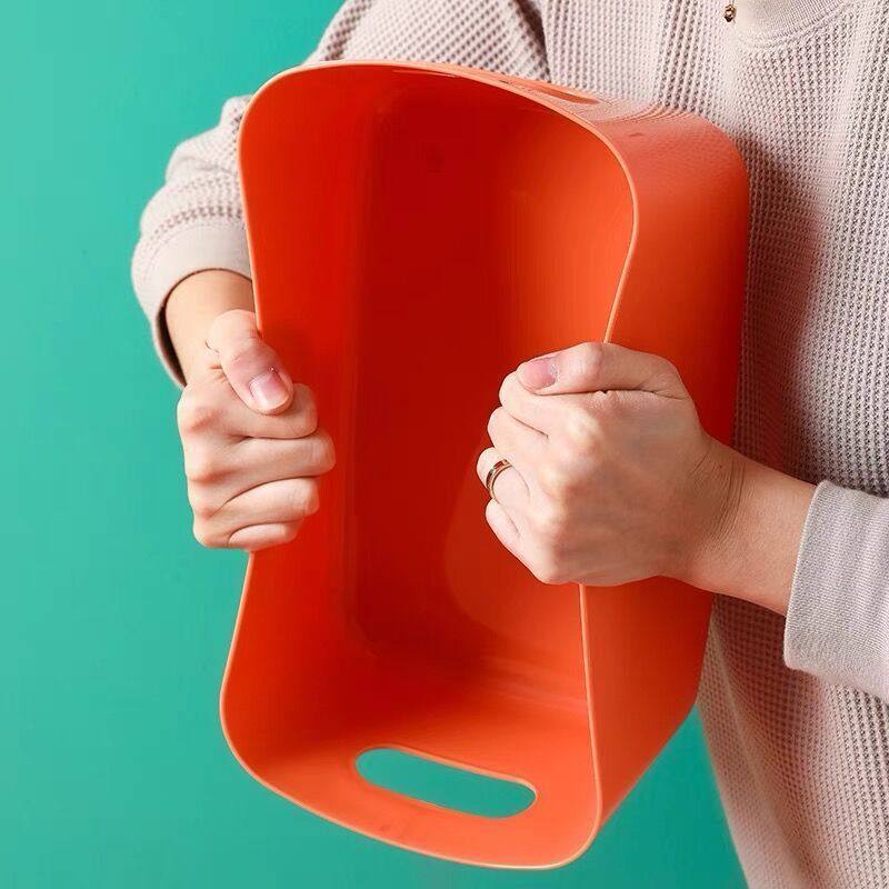 Storage basket desktop storage box household cosmetics rack bathroom kitchen dormitory sundries snack plastic box