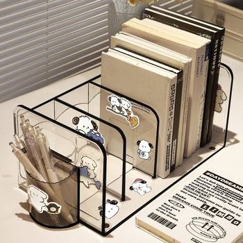Desktop Bookshelf Acrylic Student Storage Rack Office Dormitory Ins Simple Desk Organizer