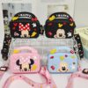 2025 New Mickey Coin Purse Style Student Cute Minnie Coin Purse Small Shoulder Bag Silicone Soft Crossbody Bag for Women