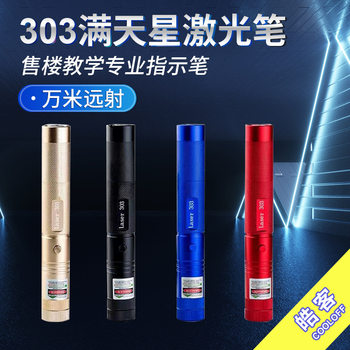 303 Green Light Starry Sky Laser Flashlight Sand Table Sales Conference Driving School Indicator Light 303 Laser Pen Strong Light