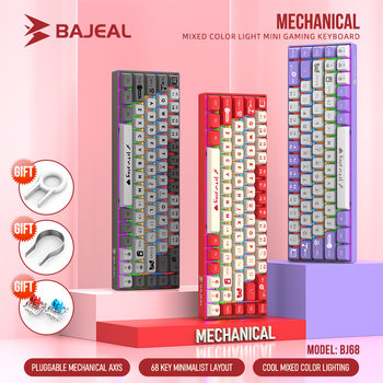 New Bajeal Mechanical Keyboard Bj68 Green Axis Red Axis Game Wired Plug-In Portable Keyboard Notebook
