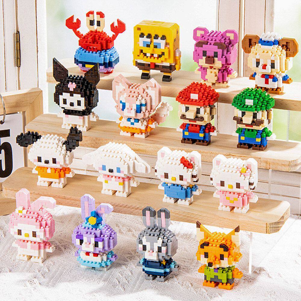 Microparticle Cartoon Doll Building Blocks Assembled Educational Children's Toys Children's Day Gift Compatible with Lego Wholesale