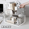 Transparent Desktop Cosmetic Storage Box Simple Student Stationery Box Cosmetic Storage Wholesale Organize Storage Box