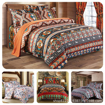 AliExpress Amazon Cross-border Hot Bohemian Two-Three-Four-Piece Set New National Style Foreign Trade Size Bedding