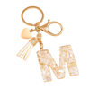 Yiwu accessories initials key chain women's bag pendant accessories lobster clasp hanging love tassel key chain cute