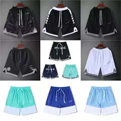 American basketball pants, James training sports, summer fitness shorts, loose NK embroidered knee high five quarter pants for men and women