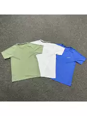 Ice Silk T-Shirt Summer Short-Sleeved Thin Quick-Drying Clothing Sports Running Fitness Men's Casual Round Neck T-Shirt Men's Summer