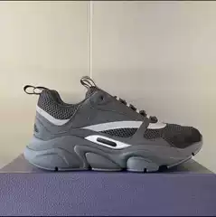 European Station Jogging Fashion Sports Casual Shoes Cowhide Stitching Mesh Breathable Thick Bottom Color Block B22 Torre Shoes for Men