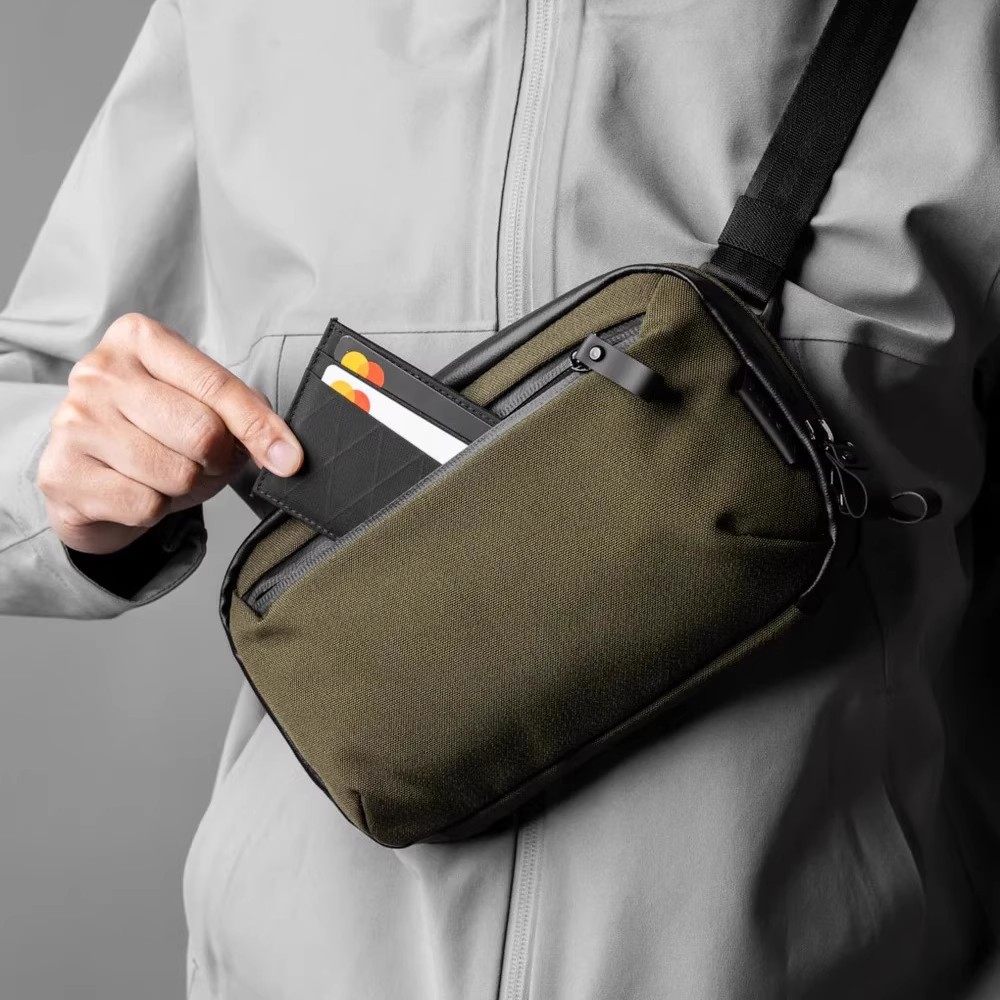 Cross-Border New Waterproof Xpac Nylon Functional Wind Cosmetics Bag Multi-Functional Crossbody Bag Men's Satchel Handbag Bag