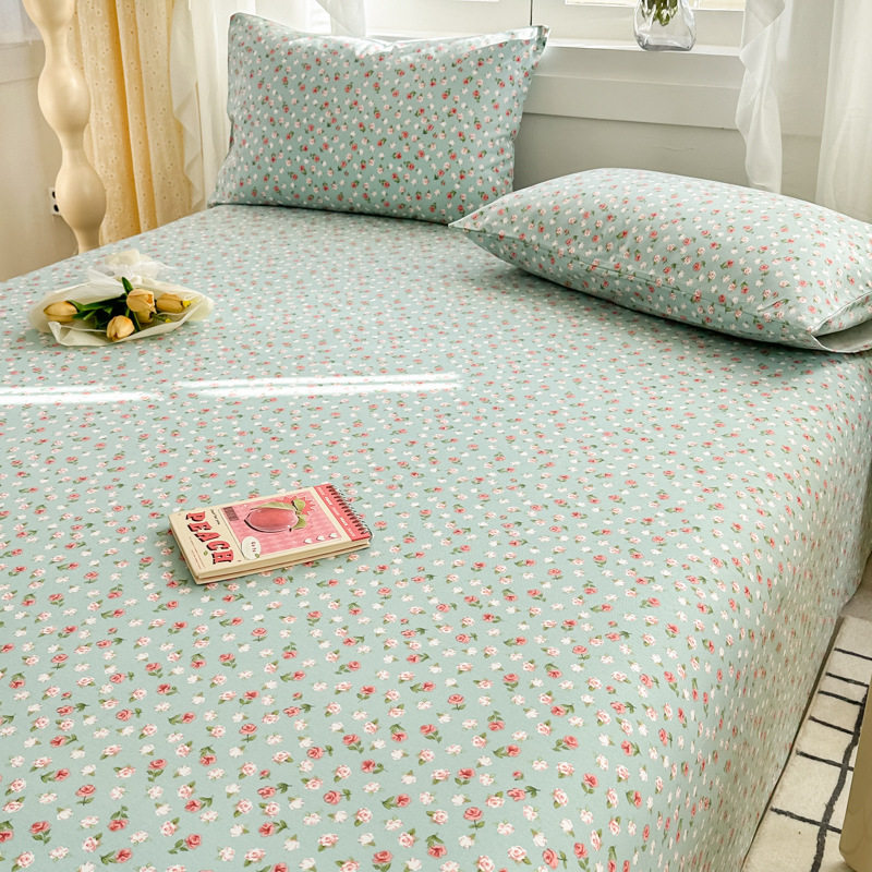 春のバラ [純綿の古い粗い布、快適で通気性のある]