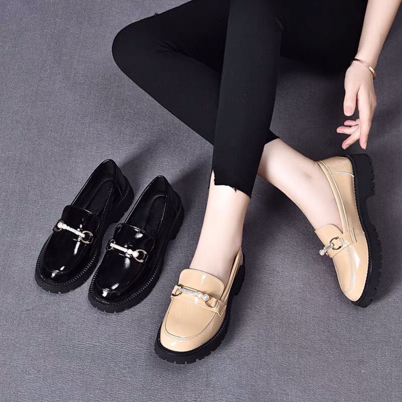 (Mới) Mã D6937 Giá 1490K: Giày Da Nữ Toopan Mũi Tròn Hàng Mùa Xuân Thu Đông Đế Cao Giày Dép Nữ Chất Liệu Da Bò G04 Sản Phẩm Mới, (Miễn Phí Vận Chuyển Toàn Quốc).