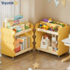 Yaya Plastic Children's Bookshelf Storage Rack Toy Storage Rack Simple Bookcase Baby's Book Storage Rack Picture Book Rack