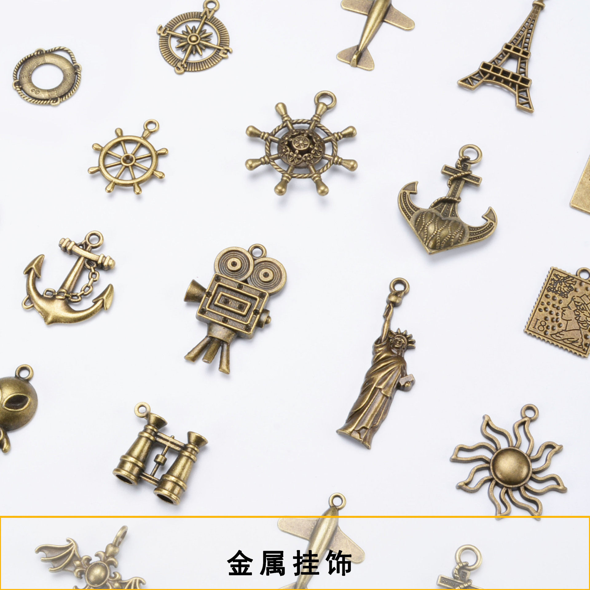 Retro Traveler Notebook Pendant Elastic Band Alloy Silver-Plated DIY Ready-Made Necklace