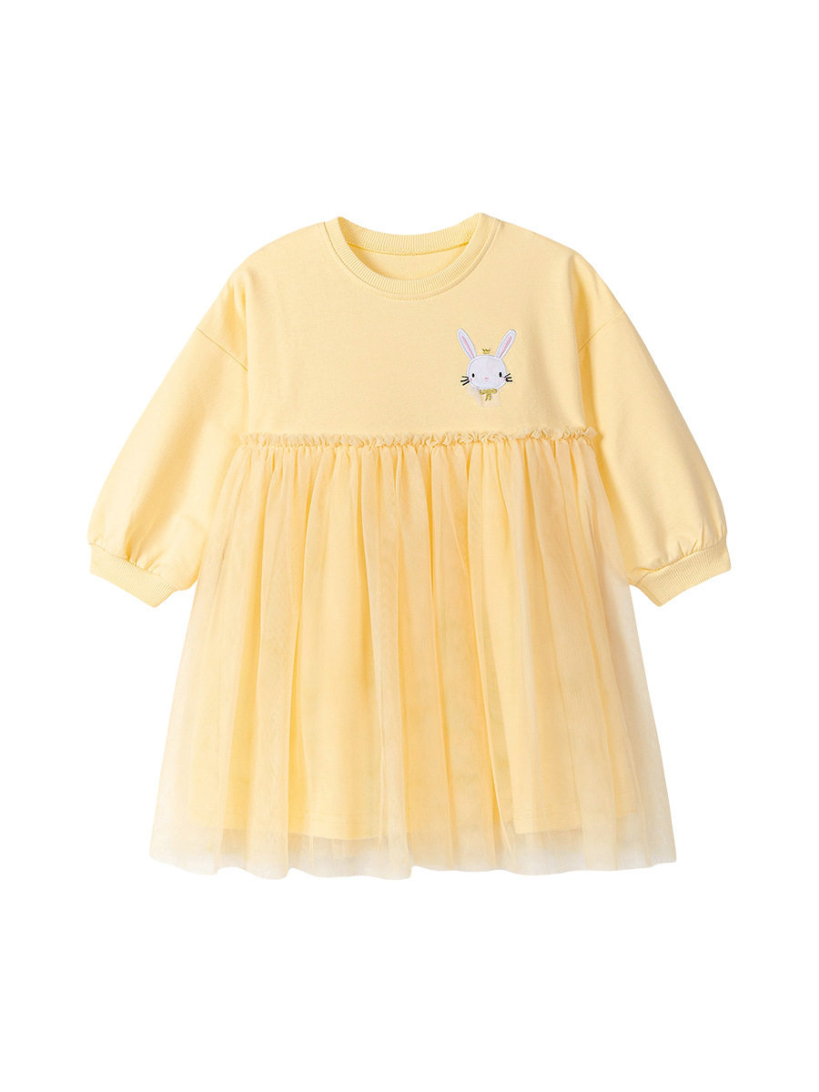 [Style] Children's Clothing Wholesale, Tulle Girls' Dress, Autumn Kids' Princess Dress, Cartoon Cotton Kids' Dress