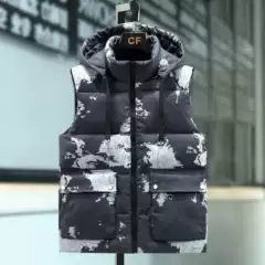 Cross-border foreign trade down cotton vest men's Korean-style plus size youth camouflage jacket Waistcoat Vest Women's wholesale