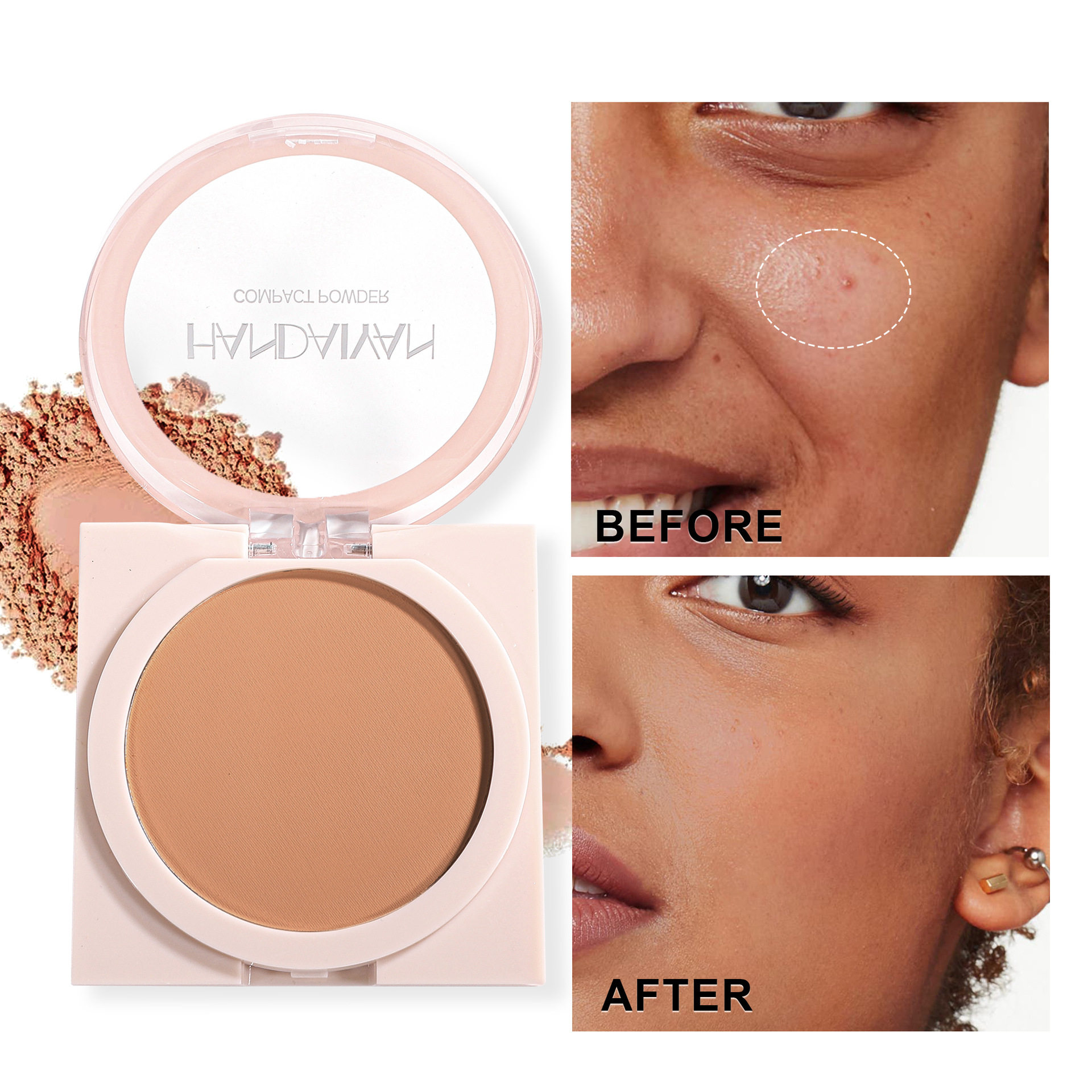 Cross-Border Makeup Setting Powder Concealer Han Daiyan Long-Lasting Oil Control Makeup Setting Cream Waterproof Touch-Up Makeup Non-Stuck Powder Non-Removing Makeup Powder