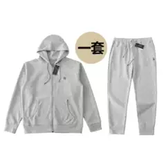 Ralph Lauren Men's Hooded Sweatshirt Set, Spring and Autumn Solid Color Cotton Embroidered Pony Logo Cardigan Sweatshirt Set