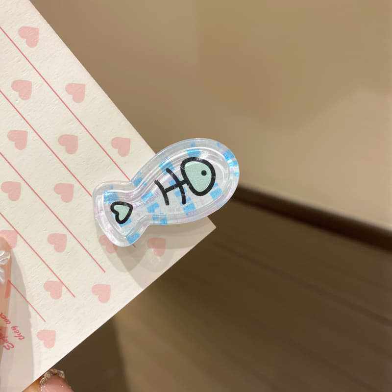 夏季新款冰透多巴胺小鱼发夹甜美高颜值少女风鸭嘴夹发卡发饰批发