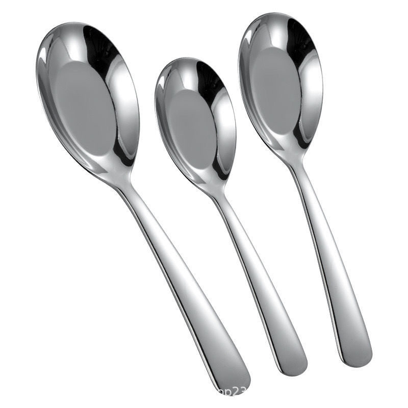 Stainless Steel Spoons for Daily Use, Deep Bowl Spoons, Household Soup Spoons, Children's Tableware Wholesale, Mirror Polished for Feeding