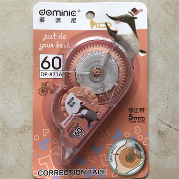 Authentic Domini 60 m Creative Student Stationery Cartoon Correction Tape 8716 Correction Tape Character Change Tape