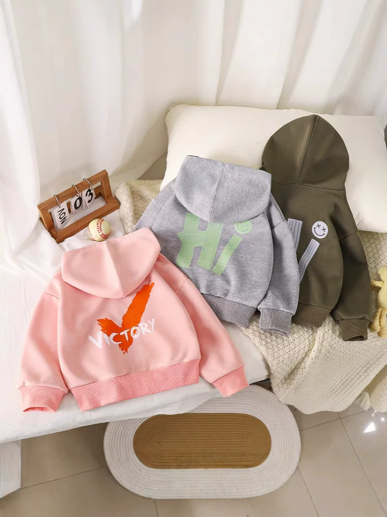 Children's Spring & Autumn Hoodie, New Long-Sleeve Zip-Up Style for Boys, Stylish Top for Girls, Big Kids Hooded Cardigan