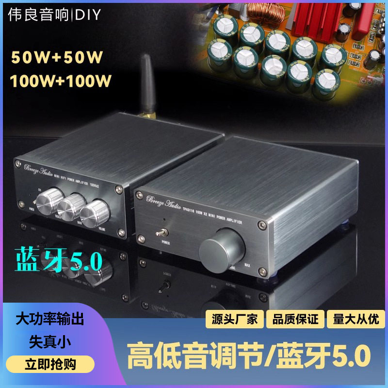Hifi Level 2.0 Stereo Digital Power Amplifier Tpa3116 50Wx2 100Wx2 Bluetooth 5.0
