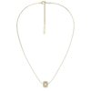 Three Horizontal Same-Style Iris Flower Square Passepartout Plain Chain Niche Necklace for Women Retro Light Luxury High-End Clavicle Chain