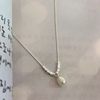 S925 Silver-Plated Natural Pearl Broken Silver Necklace 2025 New Hot Style Women's New Accessible Luxury Niche Clavicle Chain Accessories