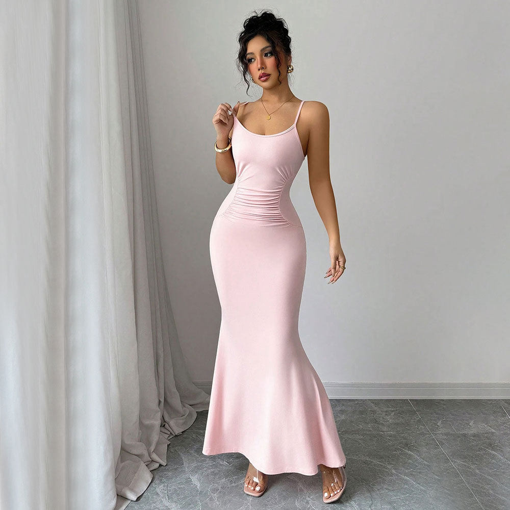 Summer Womens Bodycon Maxi Dress Slim Fit Adjustable Straps Elegant Style Perfect for Casual Outings Wholesale
