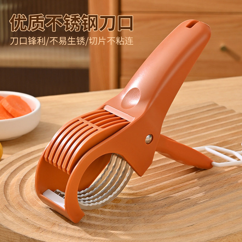 Household stainless steel manual slicer kitchen gadget cut ham knife cut fruit and vegetable knife press slicer