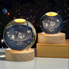 3d luminous galaxy Starry Sky Solar System carved crystal ball night light desktop decoration friends classmates birthday gift