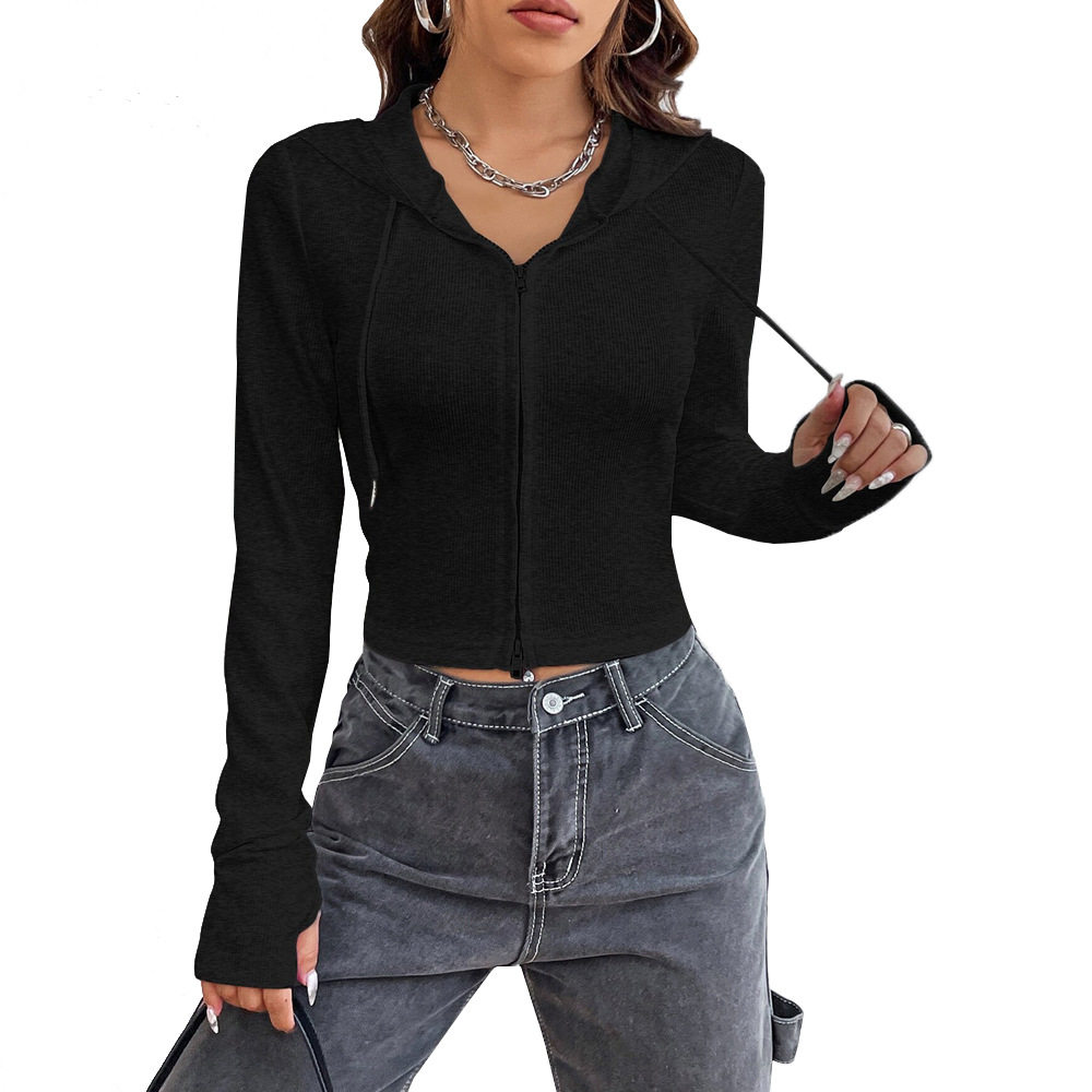 Womens Long Sleeve Zip Up Cardigan Street Style Spring Summer Fashion Trendy Design Wholesale Available