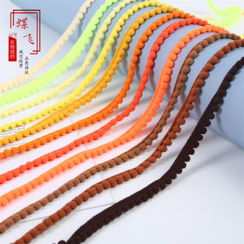 In-Stock 35 Colors Small Bud Edge Dense Pom-Pom Lace Caterpillar Lace In-Stock Factory Direct Sale Clothing Accessory Lace
