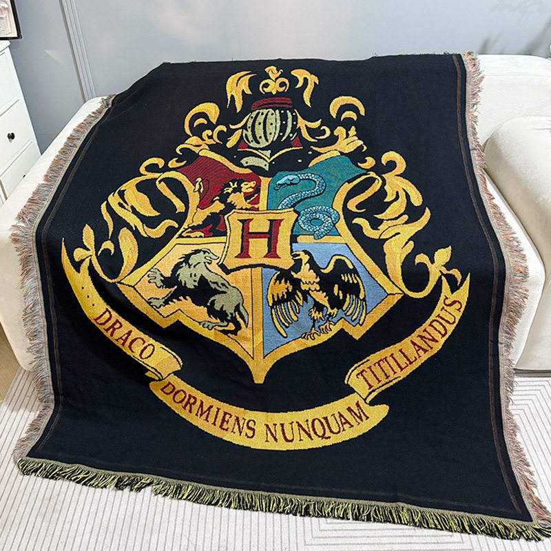 Hogworth Harry Potter Blue Magic Academy blanket thread blanket tapestry decorative blanket sofa blanket