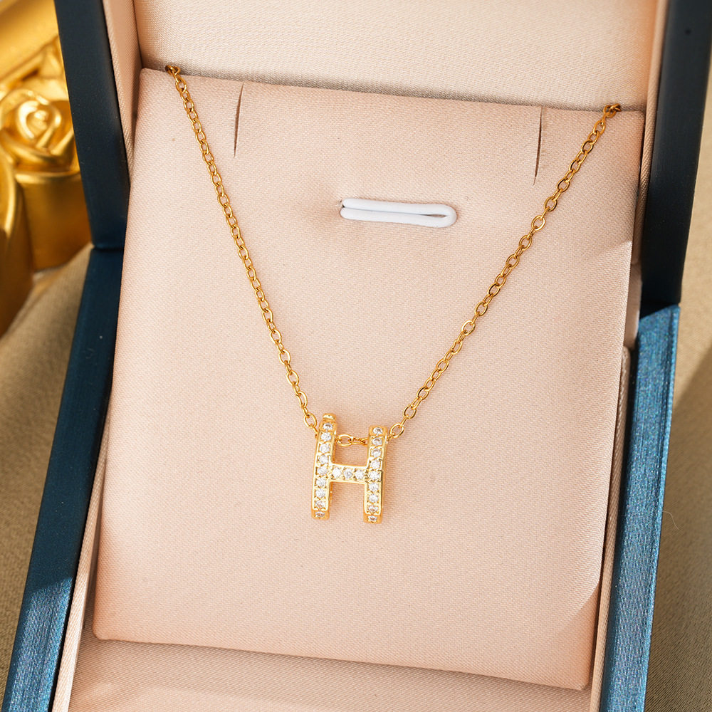 392 スモール H ネックレス - ゴールド