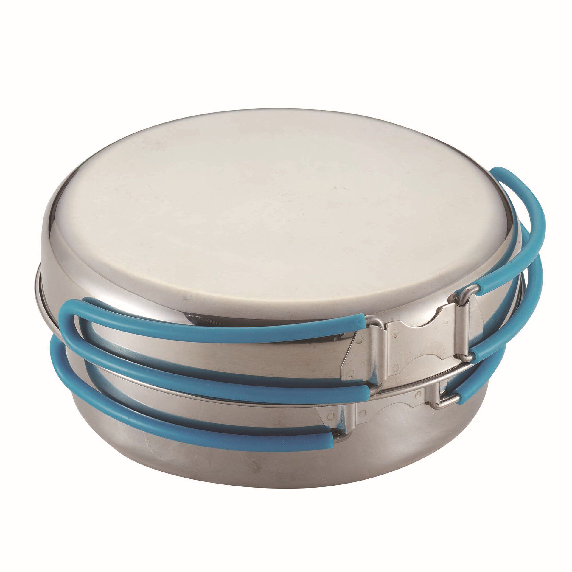 Customized Stainless Steel Camping Picnic Outdoor Ultra-Light Pot Set Portable Split Mountaineering Pot Set Foreign Trade