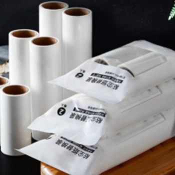 Lint Roller with Long Handle, Tearable Dust Removal Paper, Lint Remover Replacement Core, Household Hair Remover Replacement Paper