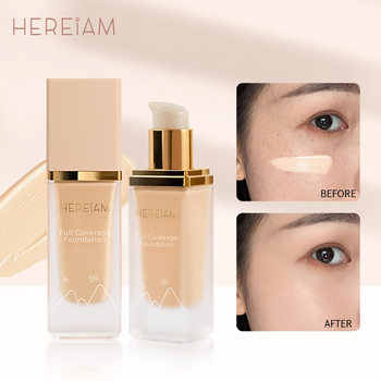 HEREIAM watery flawless foundation liquid delicate serving concealer holding makeup waterproof foundation cream cross-border makeup wholesale