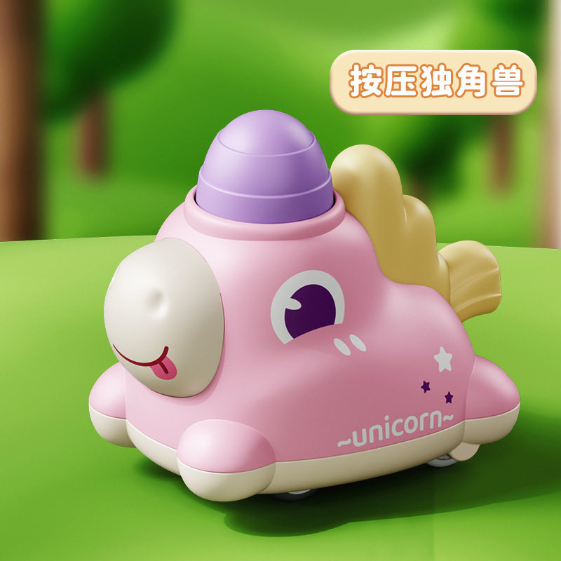 按压玩具车儿童工程车3-6岁动物惯性小飞机夜市摆摊澄海玩具批发