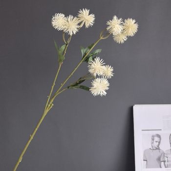 Simulation flower small thorn ball dandelion Nordic living room dining table wedding green plant props ornaments chestnut fruit fake flower wholesale