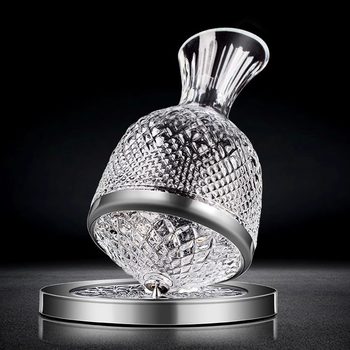 Light Luxury Rotating Shaker Decanter Wholesale Household Tumbler Wine Bottle Wine Dispenser Red Wine Glass Set