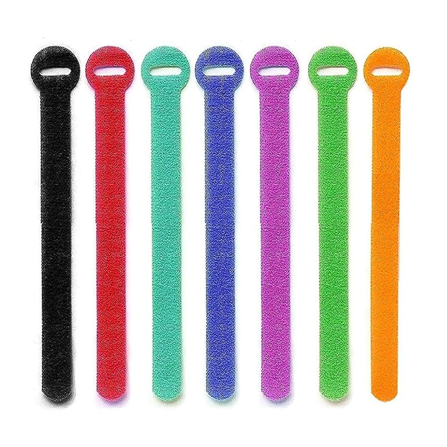 Data Cable Tie Round Head Color Back-to-back Self-adhesive Tie with Printable LOGO Storage Nylon Velcro Tie
