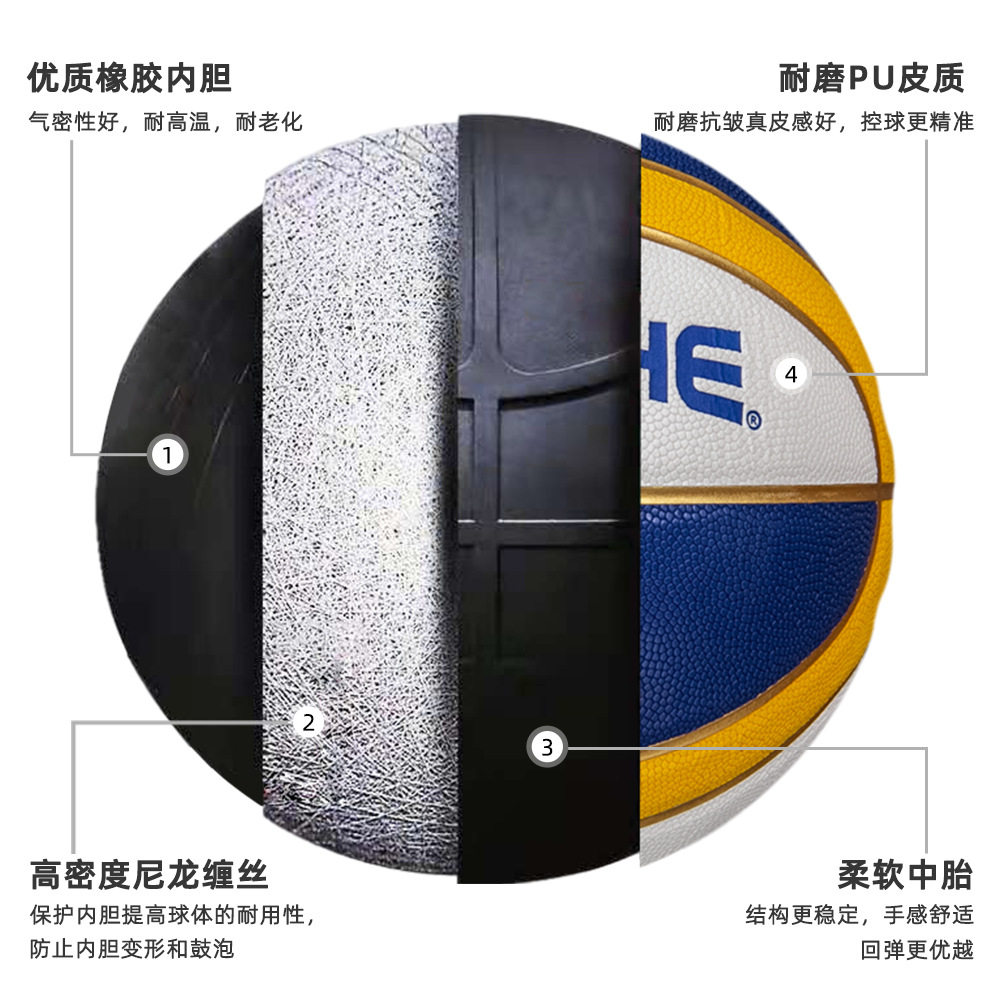 PSYCHE Basketball Curry 30 Adult Game 7 Primary School Students PU Basketball Indoor Training Leather Blue Ball Wholesale