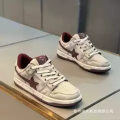 [Italian Luxury Men's Shoes] Spring Color-Polished Sneakers with Thick Soles and Star Design, Fashionable Sports Casual Shoes, Retro Trend