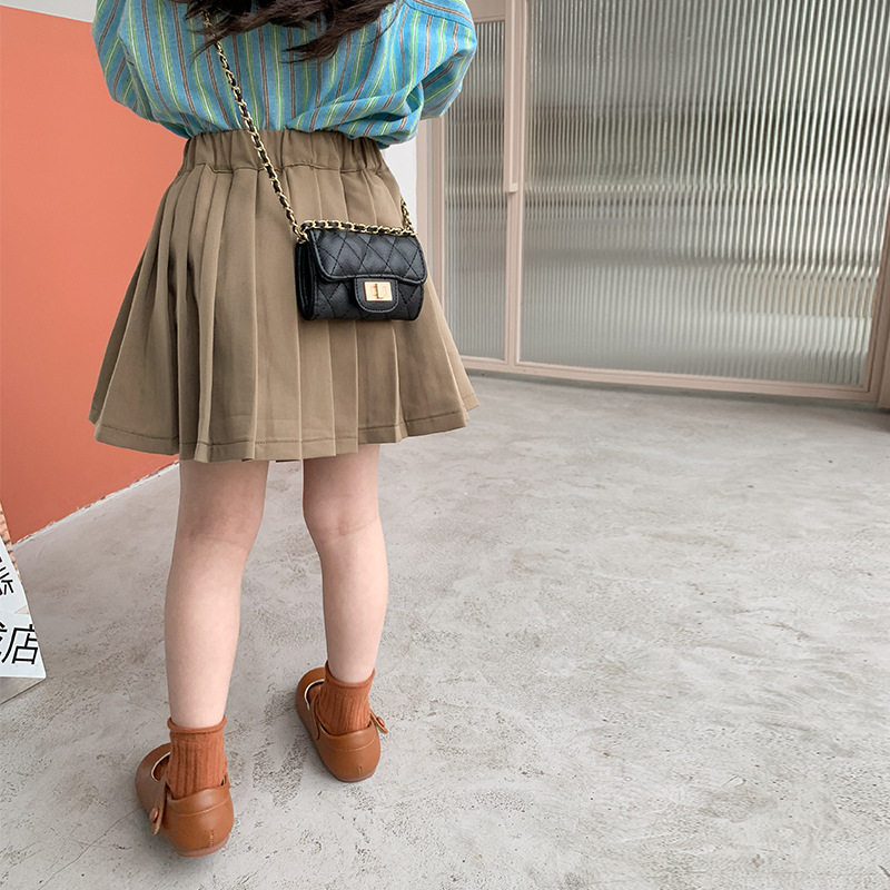 女童百褶裙半身裙儿童学院风短裙2024秋季新款女孩黑色JK裙子洋气,淘宝优惠券,粉丝福利购,淘宝优惠卷