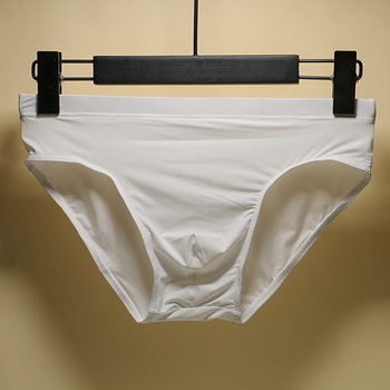 Sexy Men's Underwear Summer Briefs Fashionable Three-Dimensional Nylon Ice Silk Soft Elastic Breathable U-Convex Youth Pants