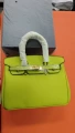 Gold buckle, light green