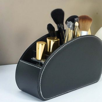 Pu Leather Remote Control Storage Box Desktop Storage Office Supplies Cosmetics Storage Box Cross-Border Supply